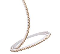 Gadpiparty Moldura Autoadhesiva Flexible de PVC Blanca y Dorada Tira Decorativa para Borde de Espejo y Pared 10 MM Ancho X 5 Metros Recorte Embellecedor para Armarios y Molduras de