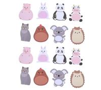 Gadpiparty Notas Autoadhesivas con Forma de Animales Coloridas y Adhesivas 16 Unidades 8 por Set 2 Sets Papelería Kawaii para Estudiantes Oficina y Uso Escolar