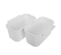 Gadpiparty Organizador Colgante para Litera 2 Piezas, Cesta de Almacenamiento de Plástico en Color Claro para Dormitorio, Estante Lateral para Cama, Contenedor Abierto para Libros y