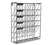 Gadpiparty Organizador de Archivos y Revistero de Hierro Negro para Escritorio y Pared, Soporte Vertical para Correo y Documentos, Estante Compacto para Oficina y Escuela, Almacenaje