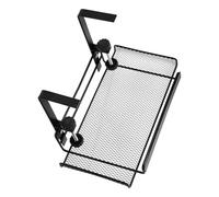 Gadpiparty Organizador de escritorio con abrazaderas ajustables y construcción de acero al carbono, diseño versátil adecuado para biblioteca y garaje, bandeja de gestión de cables con rango ajustable