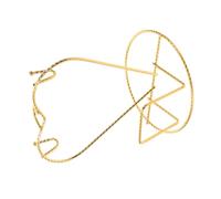 Gadpiparty Organizador Portavasos de Metal Dorado Diseño Multitier en Forma de Corazón, Soporte Estable para Tazas y Cucharas Adecuado para Presentación Comercial y Barra de Café