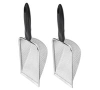 Gadpiparty Pala para Arena de Reptiles de Acero Inoxidable Herramienta de Limpieza para Excrementos y Sustrato Malla 20X20 MM Tamaño Mediano Paquete de 2 Unidades Adecuado para