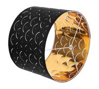 Gadpiparty Pantalla de Lámpara Pequeña de Tela Negra Forma de Media Luna Ondulada, Cubierta para Lámpara de Mesa y Techo, Decoración Moderna para Hogar y Dormitorio