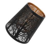 Gadpiparty Pantalla decorativa brillante de metal hueco con patrón de lámparas para E27 y material de hierro con tallado elegante, proporciona una iluminación suave para el suelo de la mesa