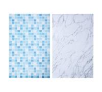 Gadpiparty Papel de Fondo para Fotografía de Doble Cara, 2 Piezas Diseño Mármol Nº6 y Nº9, Papel Resistente al Aceite y Fácil Limpieza para Estudio Fotográfico Profesional