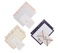 Gadpiparty Papeles de Carta Flores A5 6 Coloridos Papel para Sobres Sencillos para Invitaciones y Mensajes