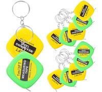Gadpiparty Paquete De 12 Llaveros De Cinta Métrica Mini Cinta Métrica Cintas Métricas Retráctiles Llavero De Medida Cinta Portátil De Alta Precisión para Niños Y Adultos (Color Surtido)