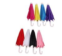 Gadpiparty Paraguas De Juguete para MuñEcas Mini Sombrilla Decorativa 8 Piezas Accesorios para Casas De MuñEcas Juegos Creativos Y DecoracióN Infantil