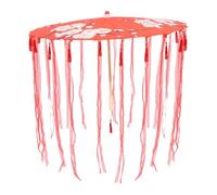 Gadpiparty Paraguas decorativo japonés para vacaciones, tela de seda, material de madera, estilo elegante para decoración del hogar y accesorios de fotos