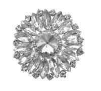 Gadpiparty Parche Termoadhesivo para Ropa Diseño de Flores de Gemas de Imitación, Adorno Floral Decorativo de 5 Cm en Blanco, Aplicación para Zapatos, Manualidades y Bricolaje