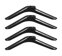 Gadpiparty Patas de Repuesto para TV con Tornillos, Soporte de Sobremesa Negro de PP, Fácil Instalación y Ángulos Ajustables, Adecuado para Sala y Dormitorio, 2 Pares