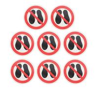 Gadpiparty Pegatinas de Seguridad No Pisar Vinilo Adhesivo 8 Piezas Calcomanías Removibles para Espacios Públicos y Oficinas Interiores y Exteriores