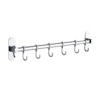 Gadpiparty Percha de Pared de Acero Inoxidable Estante Multifuncional para Cocina, Gancho sin Taladro Fácil de Instalar y Limpiar para Utensilios Hogar