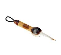 Gadpiparty Pincel de Caligrafía China Portátil Mini Tamaño Mango Imitación Cuerno de Buey Pincel Tradicional Zen para Principiantes Colgante para Pintura y Escritura Artística