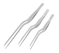 Gadpiparty Pinzas de Acero Inoxidable para Cocina 3 Piezas 14 CM 16 CM 20 CM para Espinas de Pescado y Servir Alimentos Utensilios Esenciales para Chef Barbacoa y Uso Doméstico