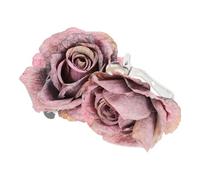 Gadpiparty Pinzas para Cortinas Sujetacortinas Flores 2 Piezas, Abrazaderas Sujetar Cortinas Gasa, Color Púrpura Degradado, Accesorio Decoración Hogar Dormitorio, Uso Sin Taladro Ni Herramientas