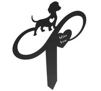 Gadpiparty Placa Conmemorativa para Mascotas con Estaca Metálica para Jardín Marcador de Tumba para Perros Resistente la Intemperie Decoración Exterior para Cementerio y Patio con Diseño de