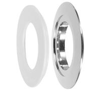 Gadpiparty Placa convertidora de botón auxiliar de inodoro para cisterna e inodoro, material plástico, instalación rápida y fácil, se adapta a botones de 38 mm a agujeros de cisterna de 48 mm/58 mm y