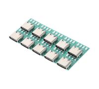 Gadpiparty Placa Convertidora USB C 3.1 DIY para Prototipos y Reparación | Pack de 10 Piezas, Pcb Soldable Estabilidad Mejorada, para Placas de Desarrollo y Conectores Dañados