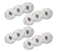 Gadpiparty Placas de Montaje para Patas de Sofá de Hierro Resistente 7X7 CM 15 MM Grosor Diseño Redondo 12 Unidades - Soporte de Fijación para Muebles Conectores para Patas Metálicas