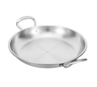 Gadpiparty Plato de Acero Inoxidable Doble Asa para Servir Pollo Frito, Superficie Lisa y Brillante, Diseño Elegante Adecuado para Reuniones Familiares y Fiestas