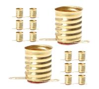 Gadpiparty Portalámparas E10 de Cobre 30 Piezas Casquillo de Rosca para Bombillas LED Pequeñas Soporte para Tornillo E10 Base de Lámpara Eléctrica para Uso en Hogares Tiendas y Circuitos