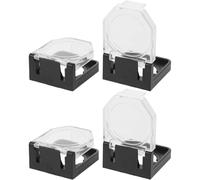 Gadpiparty Protector de Botón Pulsador de Plástico Diseño Simple y Protección Fiable 4 Piezas para Interruptor Apertura de 22mm para Botones de Encendido
