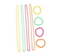 Gadpiparty Pulsera de Collar de Neón Kit de Joyería Cuentas de Colores Joyería para Mujer Cadena Cuello Pulsera para Niña Collar para Niña Kit Abalorios Abalorios Collares
