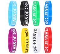 Gadpiparty Pulseras de Silicona para Graduación Clase de 2026 Set de 8 Colores Mixtos Bandas Ajustables para Fiestas y Eventos de Graduados Recuerdos Temáticos para Celebración