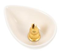Gadpiparty Quemador y Aromaterapia de Incienso Base Estable Blanco de Cerámica y Diseño Retro Simple para Decoraciones del Hogar