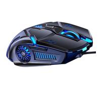 Gadpiparty Ratón Silencioso Cable Modelo para Gaming, 6 Teclas Mecánicas 6d, Iluminación RGB Multicolor, Abs Resistente y Ajuste de dpi de 4 Niveles para PC