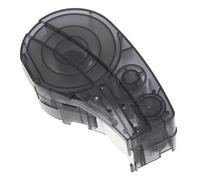 Gadpiparty Recambio de cinta de etiquetas de nailon de alta resolución para impresoras, base blanca con cinta de marcado de cable de texto negro para almacenamiento logístico y supermercados, uso de