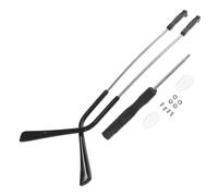 Gadpiparty Reemplazo universal de brazos de metal para gafas, 1 par de patas de patillas negras para reparación de lentes, patas de repuesto de metal resistente adecuadas para gafas de sol y lentes