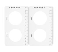 Gadpiparty Regla Geométrica de Plástico para Medir Diámetro de Frutas y Verduras, 2 Piezas Diseño Hueco, Herramienta Precisa para Jardinería y Educación Culinaria