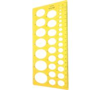 Gadpiparty Regla para Medir Elipses Curva Transparente Patrón de Escala, Plantilla de Dibujo Arquitectónico de Plástico Naranja, Herramienta de Medición para Escuela y Oficina