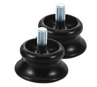 Gadpiparty Remates Decorativos para Barra de Cortina 16Mm 5/8 Negro Set 2 Piezas Accesorio para Barra de Cortinas en Hogar Oficina y Baño Tapa Protectora para Pista Pequeña