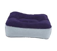 Gadpiparty Reposapiés Inflable de Viaje con Flocado de PVC Almohada de Descanso Pies Aviones Trenes y Oficinas y Azul