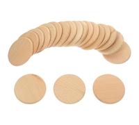 Gadpiparty Rodajas de Madera Natural sin Pulir 20 Piezas 6X0,6 CM para Manualidades y Arte Gráfico DIY