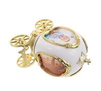 Gadpiparty Rotating Pumpkin Carriage Music Box Photo Frame Vintage Style Desktop Ornament For Halloween Christmas Birthday Decoration