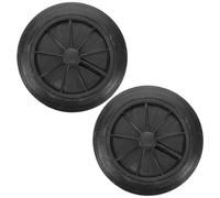 Gadpiparty Ruedas para Cubo de Basura de Plástico Negro 2 Piezas, Accesorio Resistente para Cubos de Basura de 100l y 120l Uso Exterior
