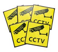 Gadpiparty Señales de Seguridad para Cctv Adhesivas Amarillas Fuerte Adhesión y Colores de Alta Definición en Propiedades y Paredes