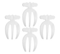 Gadpiparty Servidor de Ensaladas de Plástico Blanco Reutilizable Diseño de Mano para Mezclar y Servir, Paquete de 4 Utensilios de Cocina Multifuncionales