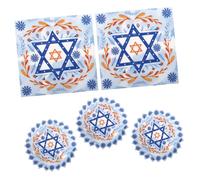 Gadpiparty Servilletas Para Bebida De Hanukkah 20 Unidades Papel Resistente Azul Con Estrella De David Decoración Festiva Religiosa Para Cenas y Celebraciones Judaicas Fiestas y Eventos
