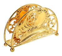 Gadpiparty Servilletero Estilo Europeo de Hierro Dorado Diseño de Gran Apertura y Ahorro de Espacio para Cocina y Área de Entretenimiento al Aire Libre