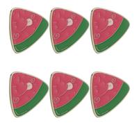 Gadpiparty Set de 6 Pines de Esmalte de Sandía para Mochila y Sombreros, Broches Creativos de Aleación Diseño Artístico Único y Colores Vibrantes para Uso Diario