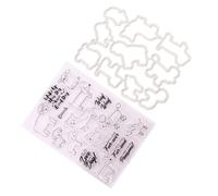 Gadpiparty Set de Troqueles de Corte DIY de Silicona Transparente y Tpr Sellos Divertidos de Animales Plantilla para Manualidades Álbumes de Recortes y Diarios Adecuado para Scrapbooking