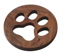 Gadpiparty Simple and Generous - Tapete de madera con forma de pata de gato marrón con aislamiento térmico y mesa de té para cafeterías y salas de estar familiares