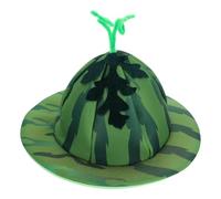 Gadpiparty Sombrero de Fiesta Diseño de Sandía en Terciopelo y Tela No Tejida, Adecuado para Celebracion Verano y Disfraces de Frutas para Adultos
