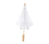 Gadpiparty Sombrilla De Encaje Bordado para Fotografía De Boda Parasol Decorativo para Novias Accesorio Elegante De De Radio De Mango